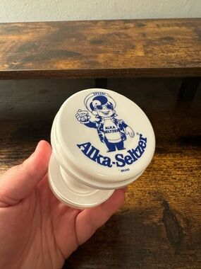 Vintage Alka-Seltzer Plastic Collapsible Pill Container